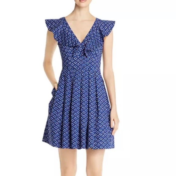 kate spade new york Geo-Dot Flounce Dress - Picture 1 of 14